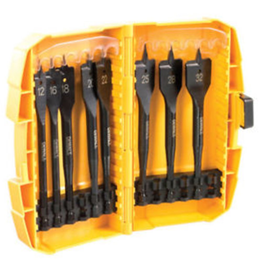 DT7943B 8-elementowy zestaw wierteł do frezowania drewna