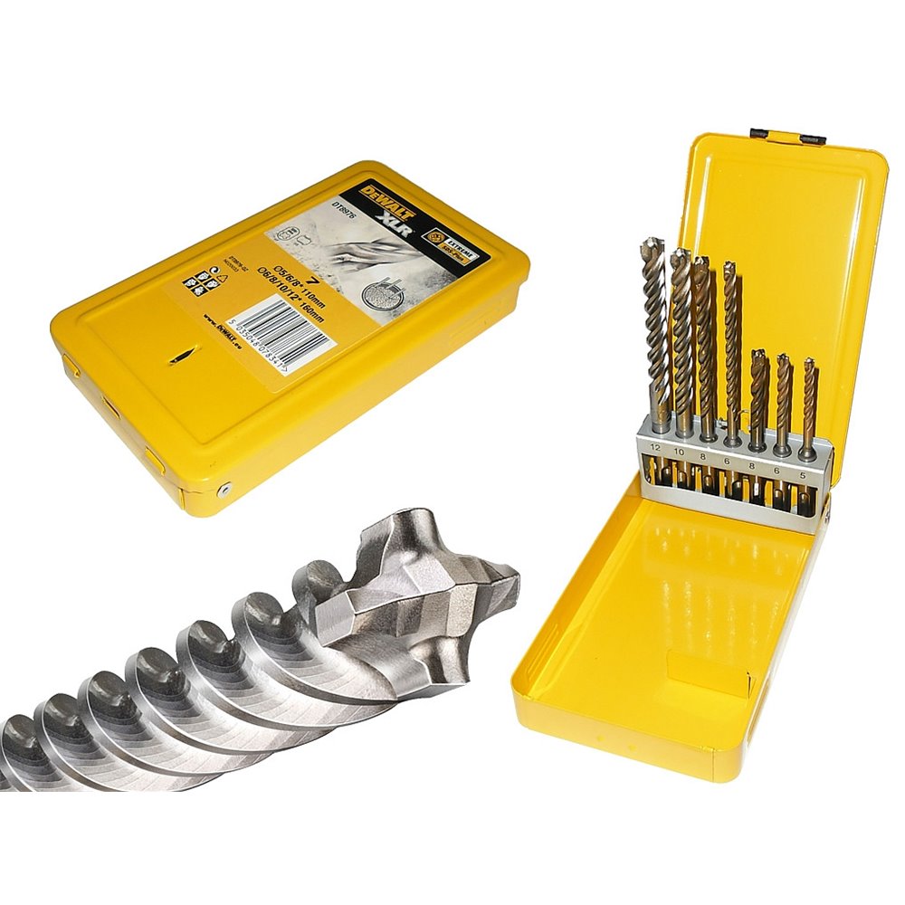 DT8976 Zestaw wierteł do betonu SDS-Plus EXTREME XLR (7szt)