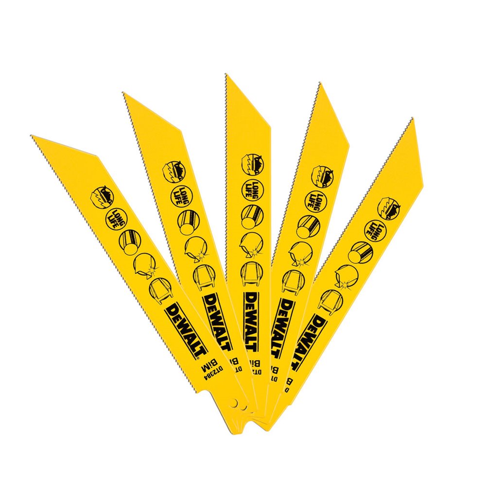 DT2384 Brzeszczoty bimetalowe 152mm, 1.4mm do metalu (5 szt.)  