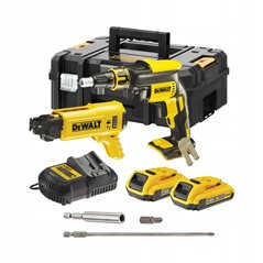 DCF620D2K Akumulatorowa wkrętarka do płyt g-k z magazynkiem 18V