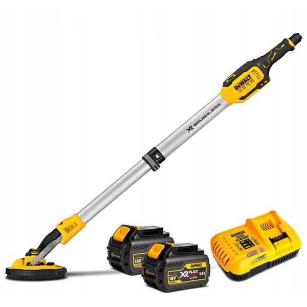 DCE800T2 Akumulatorowa szlifierka do płyt g-k + ładowarka + akumulatory