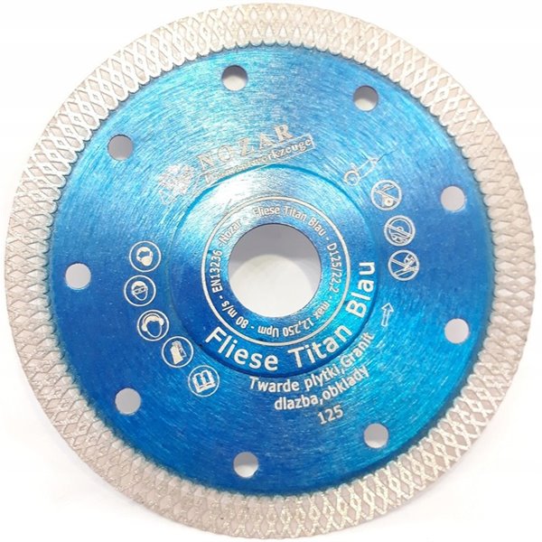 Tarcza diamentowa NOZAR Fliese Titan Blau 125mm