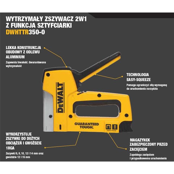 DWHTTR350-0 Zszywacz 2w1 z aluminium