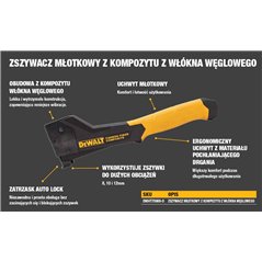 DWHT75900-0 Zszywacz młotkowy z włókna węglowego