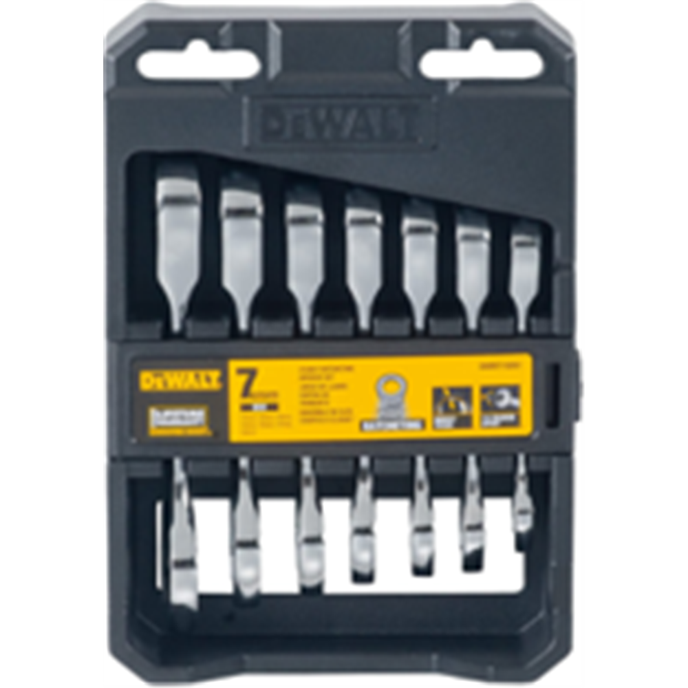 DWMT19261-0 7 el. zestaw krótkich kluczy grzechotkowych