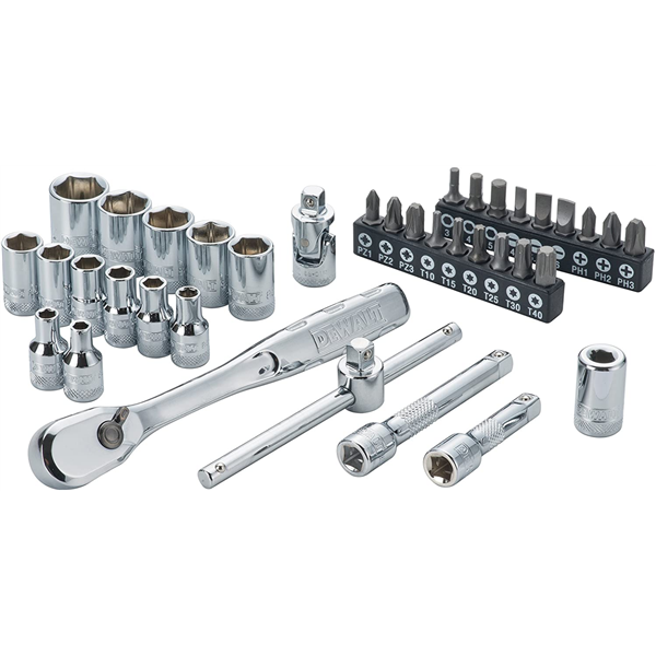 DWMT19238-1 37 el. zestaw nasadek 1/4" 