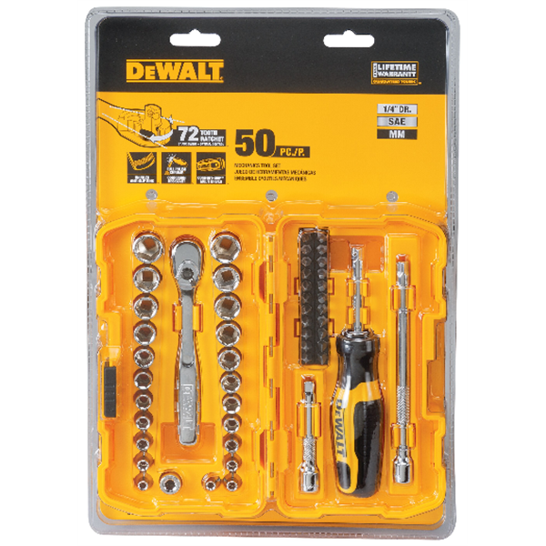 DWMT81610-0 50 el. zestaw NANO 1/4" 