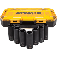 DWMT74737-0 7 el. zestaw głębokich nasadek udarowych 1/2" 